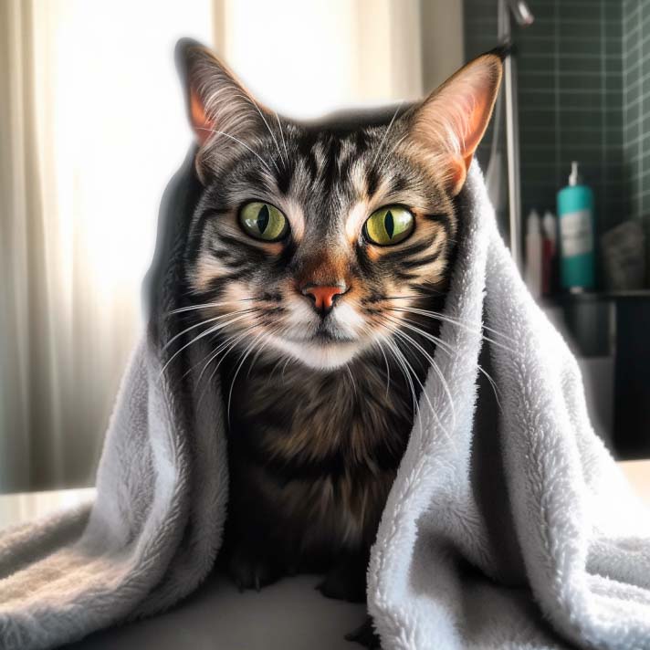 Baño del gato